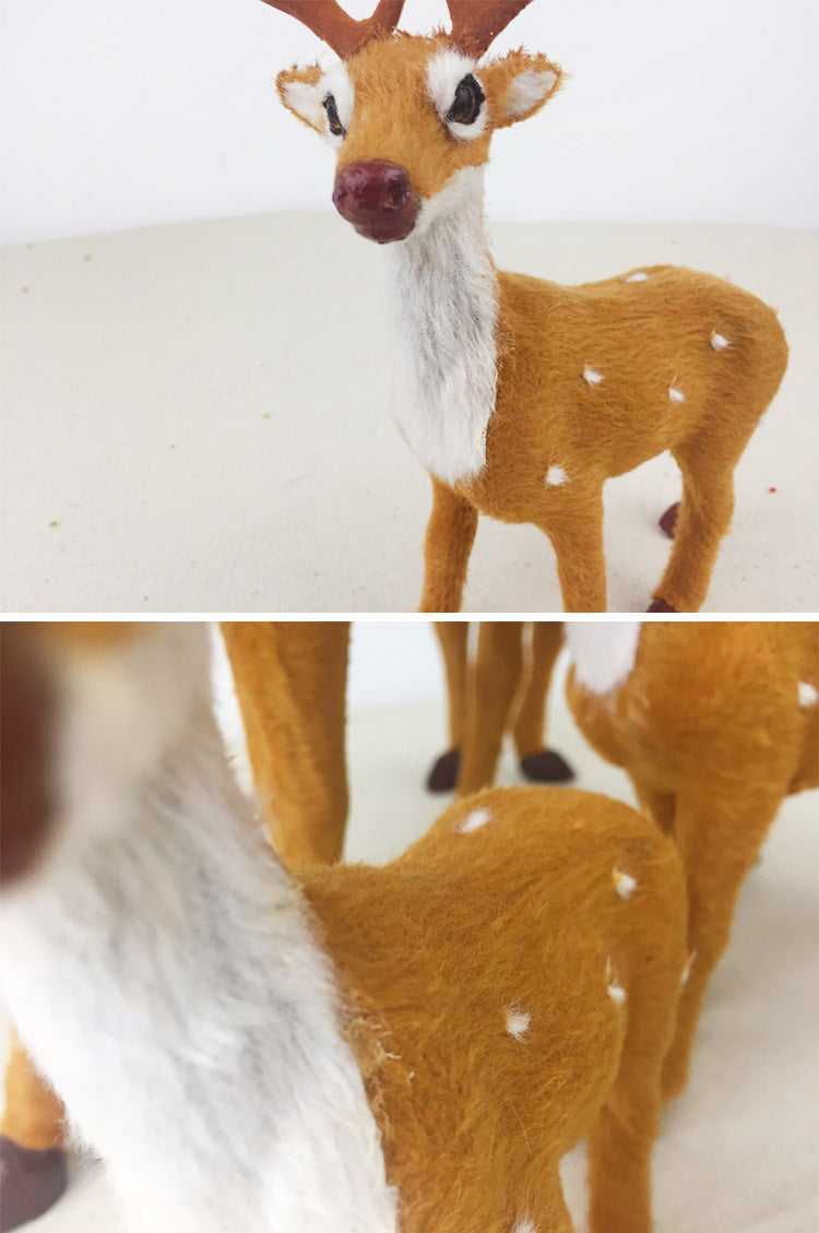Jul hjort simulering elg Jul vindue layout rekvisitter desktop ornamenter hjort julepynt