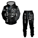 Herre Sports Print Mode Zip Sweatshirt Sæt