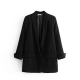 One-button cuff-cuff blazer