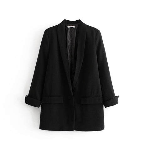 One-button cuff-cuff blazer