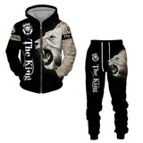 Herre Sports Print Mode Zip Sweatshirt Sæt