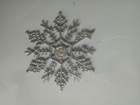 聖誕裝飾品，壓克力10CM雪花，聖誕必需品，聖誕樹衣架粉批發
