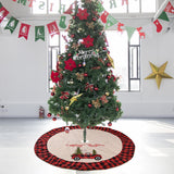 Linen Tree Skirt Bil Juletræ 120CM Julepynt Træ