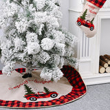 Linen Tree Skirt Bil Juletræ 120CM Julepynt Træ
