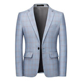 Men's Slim Fit British Check Small Blazer