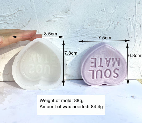 DIY Valentinsdag 3D Kærlighedsduftende stearinlys silikoneform