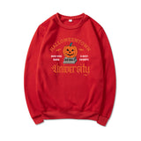 Kvinders Halloween-print græskar sweatshirt med rund hals