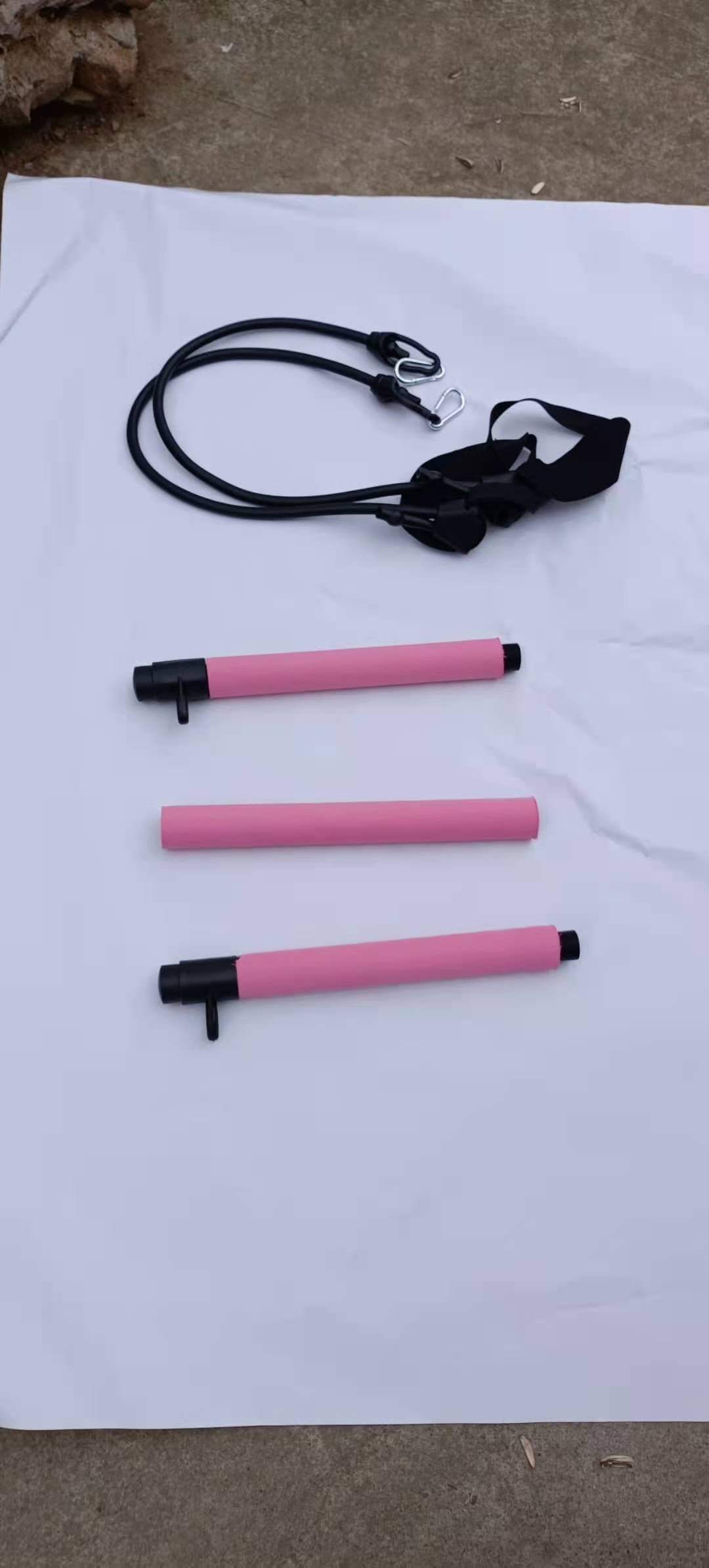 Tre-sektion Pilates fitness stick