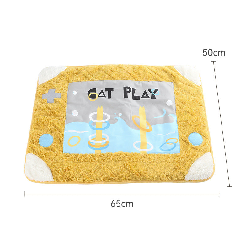 北極絨遊戲機保暖半封閉貓砂寵物用品