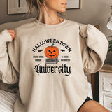 Kvinders Halloween-print græskar sweatshirt med rund hals