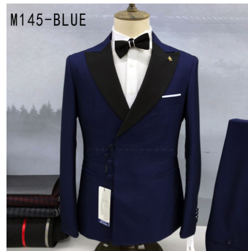 Mænds Raw Edge Design Skulderpudeblazer i høj kvalitet