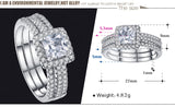 Four-prong Group Set Women's Simple Engagement Ring