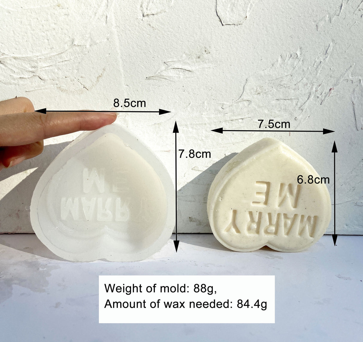 DIY Valentine's Day 3D Love Scented Candle Silicone Mold