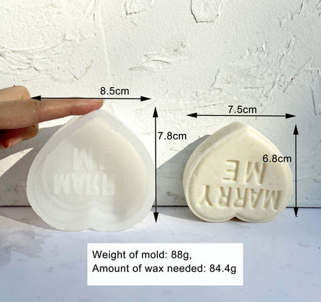DIY Valentinsdag 3D Kærlighedsduftende stearinlys silikoneform