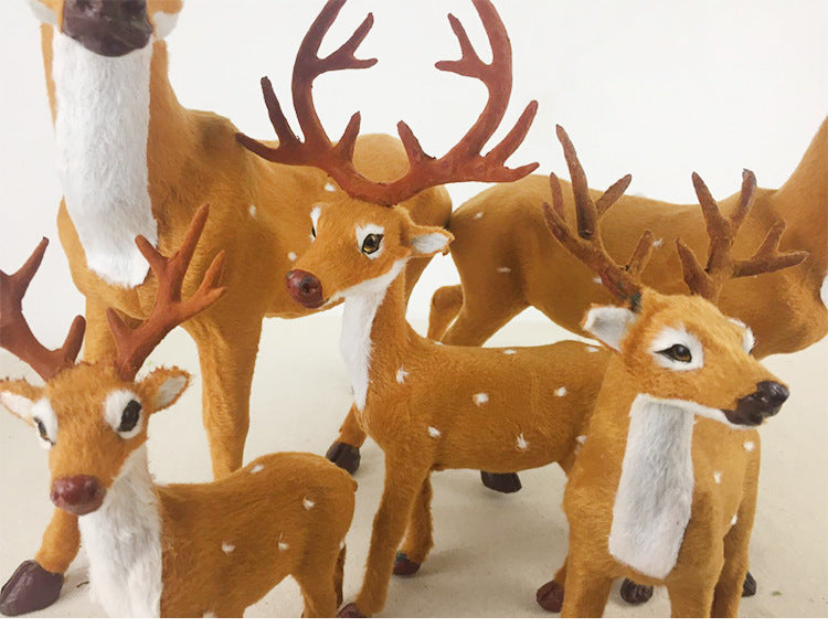 Jul hjort simulering elg Jul vindue layout rekvisitter desktop ornamenter hjort julepynt