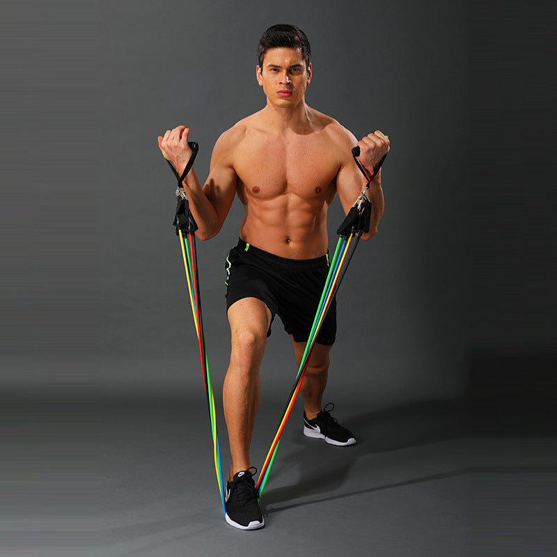 家用健身器材 Tpe 乳膠 11 件組拉力器