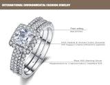 Four-prong Group Set Women's Simple Engagement Ring