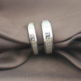 Men's And Women's Simple Couple Rings Great Wall Pattern