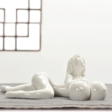 White Porcelain Crafts Big Breasted Beauty Art Home Decoration